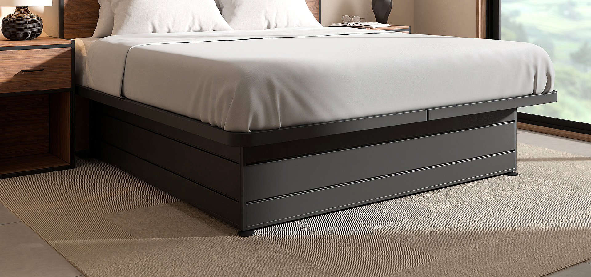 16″ Platform Metal Bedframe with Hardware